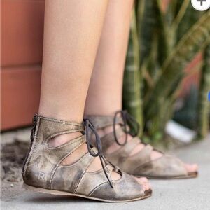 Bed Stu Roan Winnie Leather Strappy Gladiator Sandal Tan NWT 6